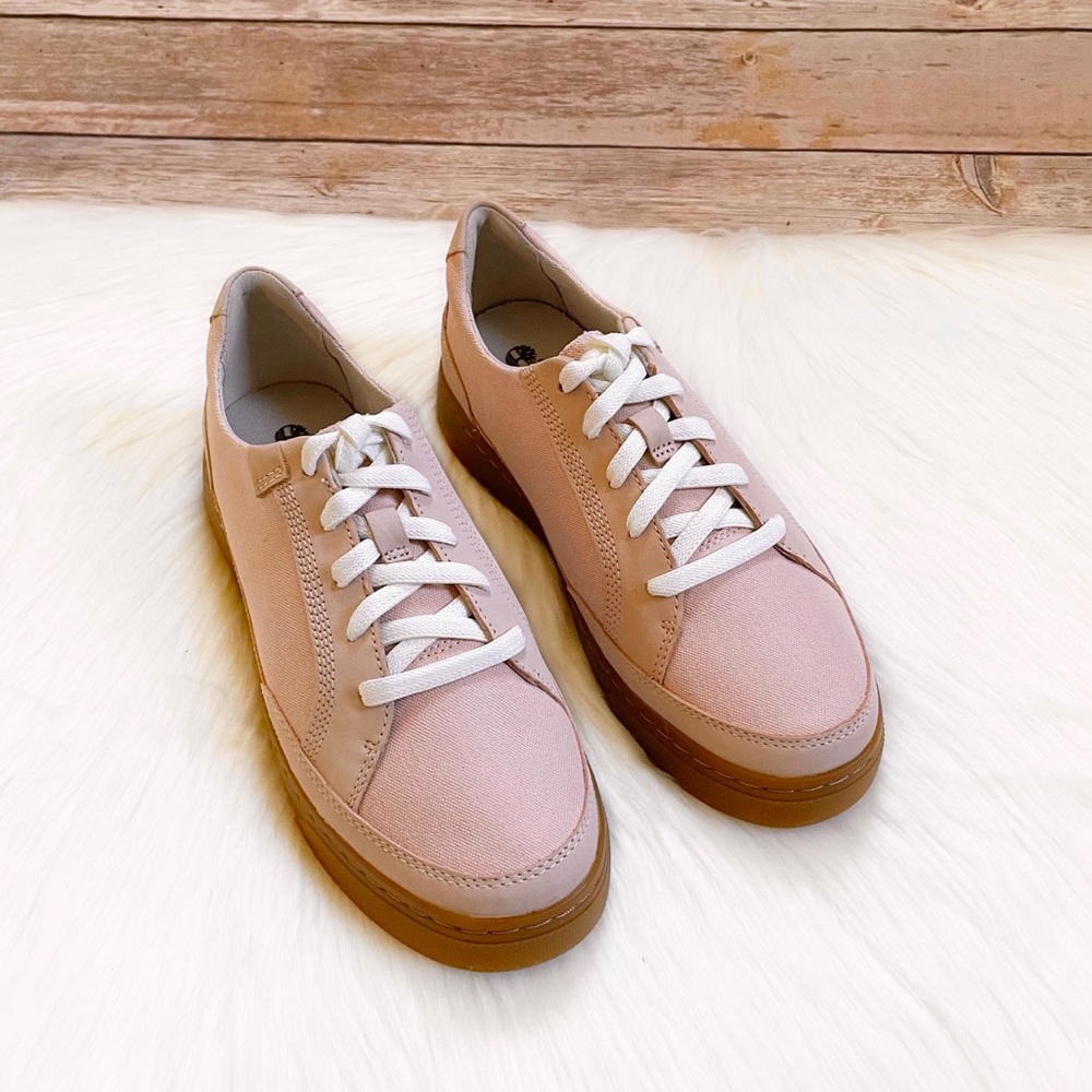 Timberland Women’s Atlanta Green EK+ Light Pink Canvas Sneakers - Picture 5 of 8